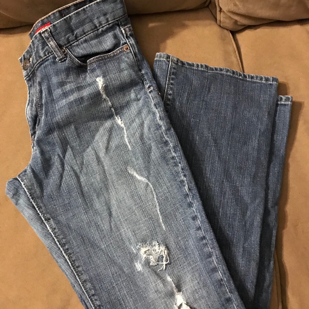 Distressed express jeans